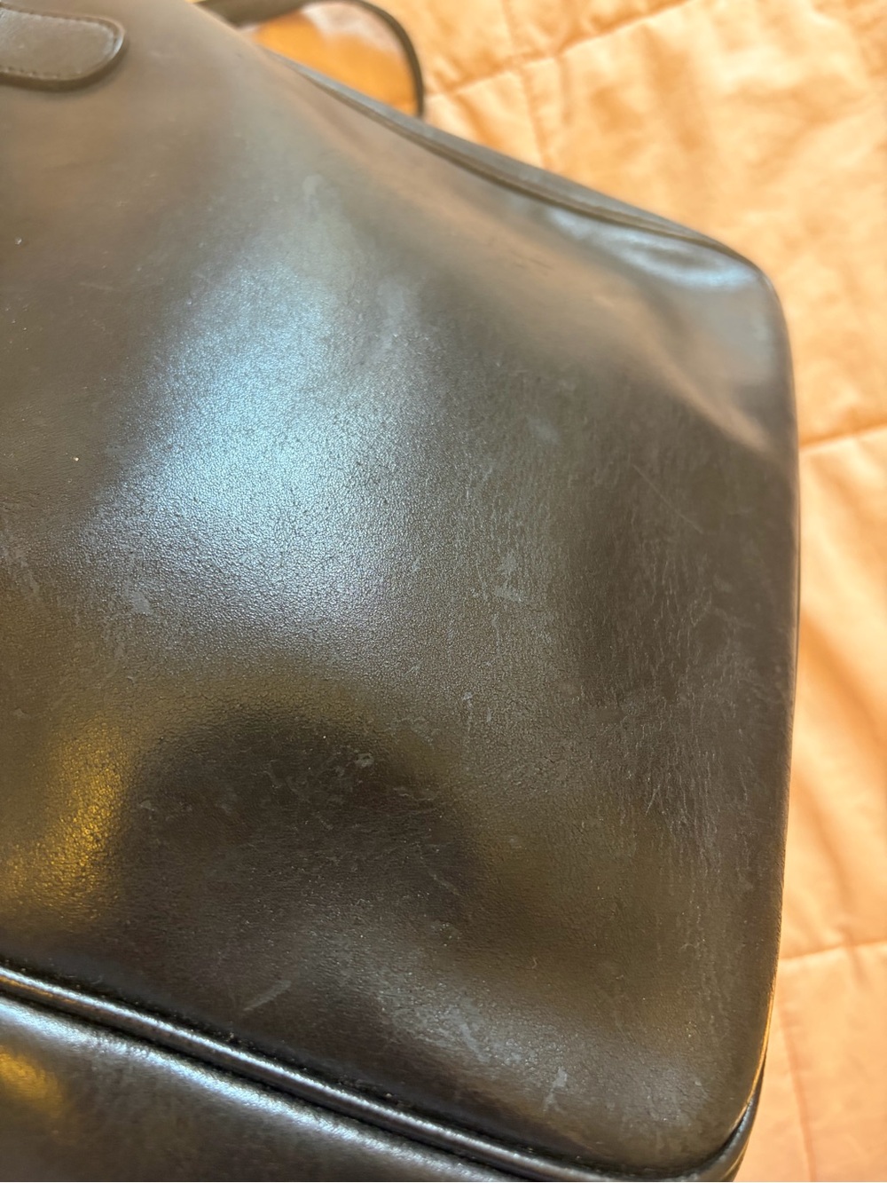 Longchamp Black Leather Tote with Toggle Detail - Picture 5 of 7